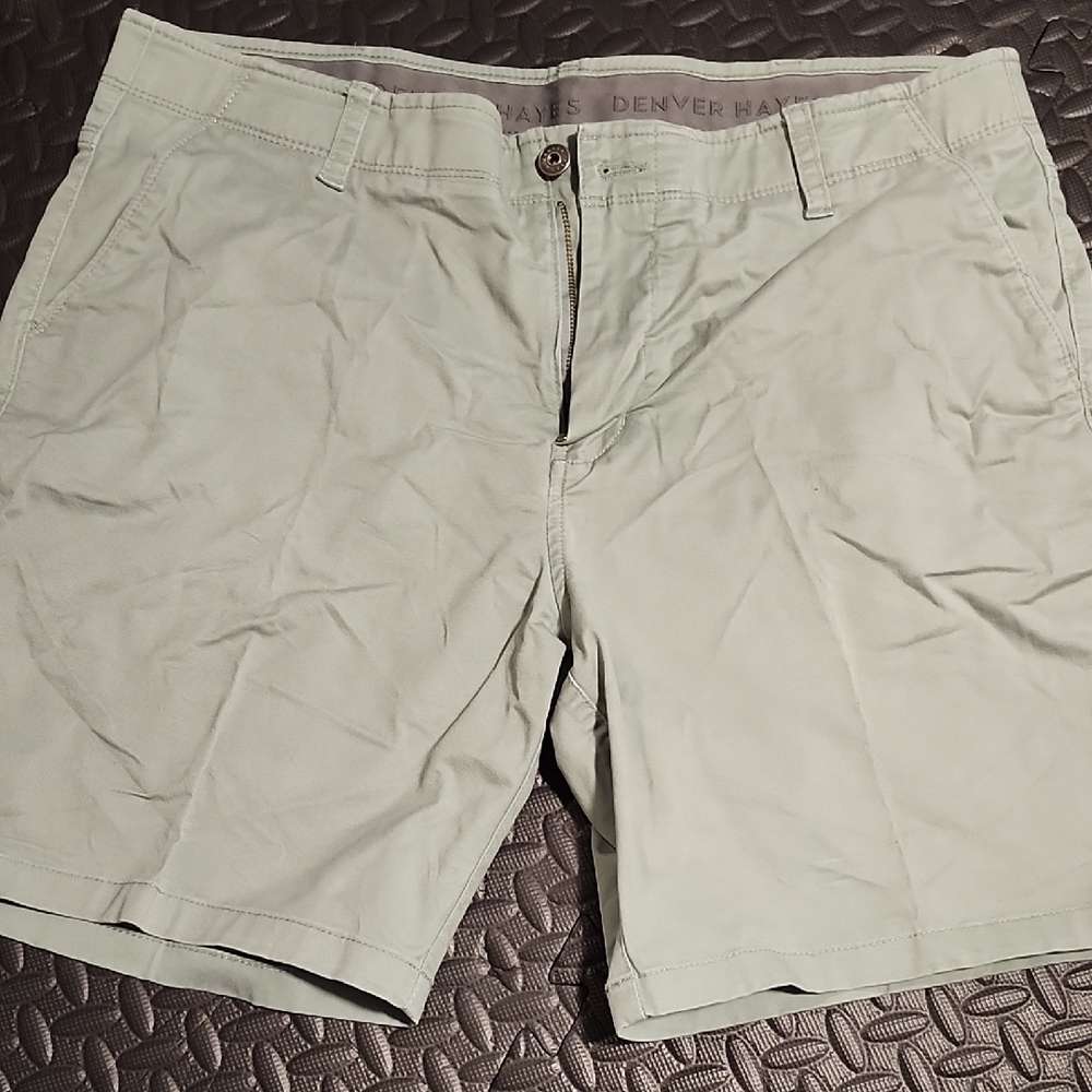 Denver Hayes Men's Soft Gray Flat Front Shorts Size 36